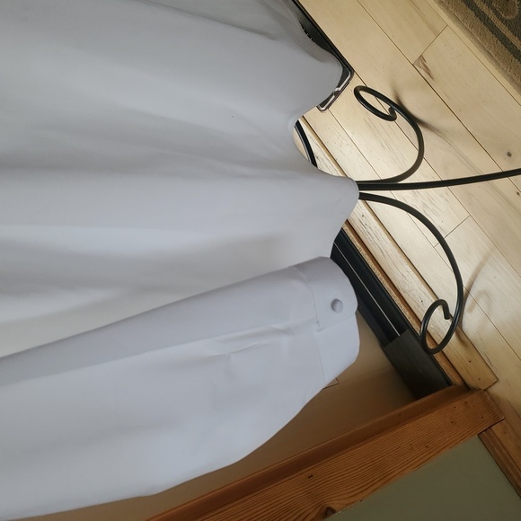 Talbots Event White Silver Embellished Decorative Buttons Pullover Sz XL Blouse - Picture 6 of 15